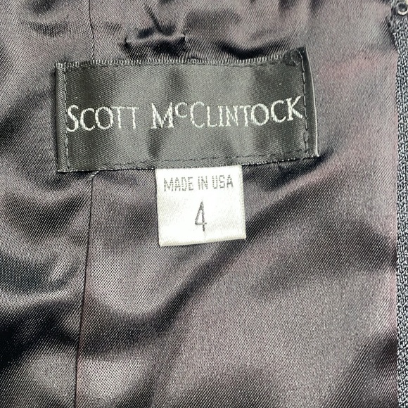 Scott McClintock Dress 3 pc Top Skirt Jacket Brown Taffeta Dress - Picture 7 of 16